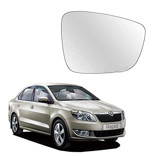 Car Replacement Right Side Rear View Mirror Glass for Skoda Rapid 2011-2016 Model Type-1