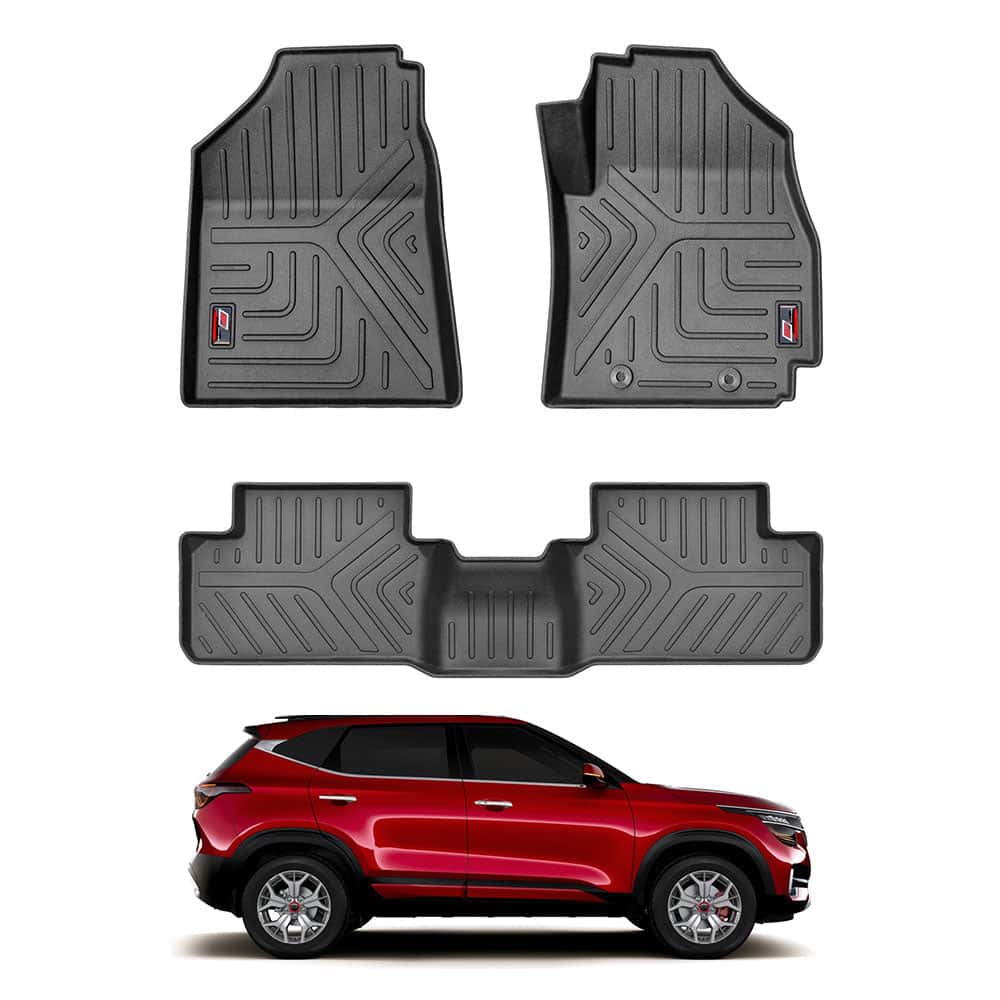 AUTO SPARE WORLD - GFX Life Long Car Floor Mats For KIA Seltos (2019-2023)