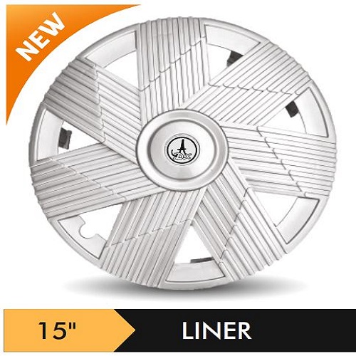 Car Wheel Cover/caps (LINER - SILVER) Compatible With - R15 INCHES RIM SIZE