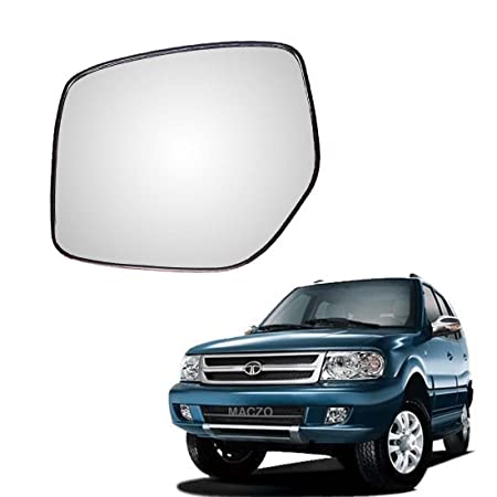 Car Replacement Left Side Rear View Mirror Glass for Tata Safari Dicor 2011-2019 Model Type-3
