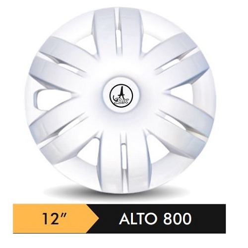 Car Wheel Cover/caps (ALTO 800 - SILVER) Compatible With - R12 INCHES RIM SIZE