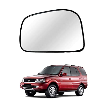 Car Replacement Left Side Rear View Mirror Glass for Tata Safari Dicor 2005-2009 Type-2