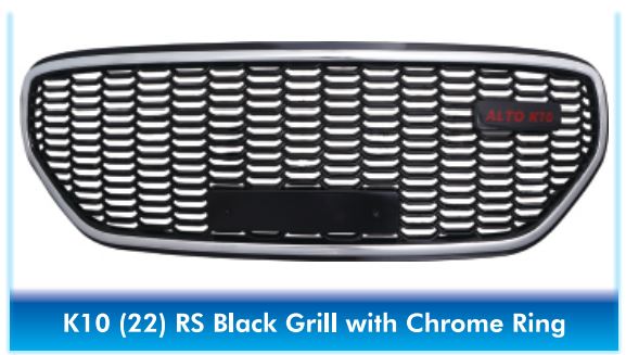 Maruti Alto k10 2022 RS BLACK Grill With Chrome Ring