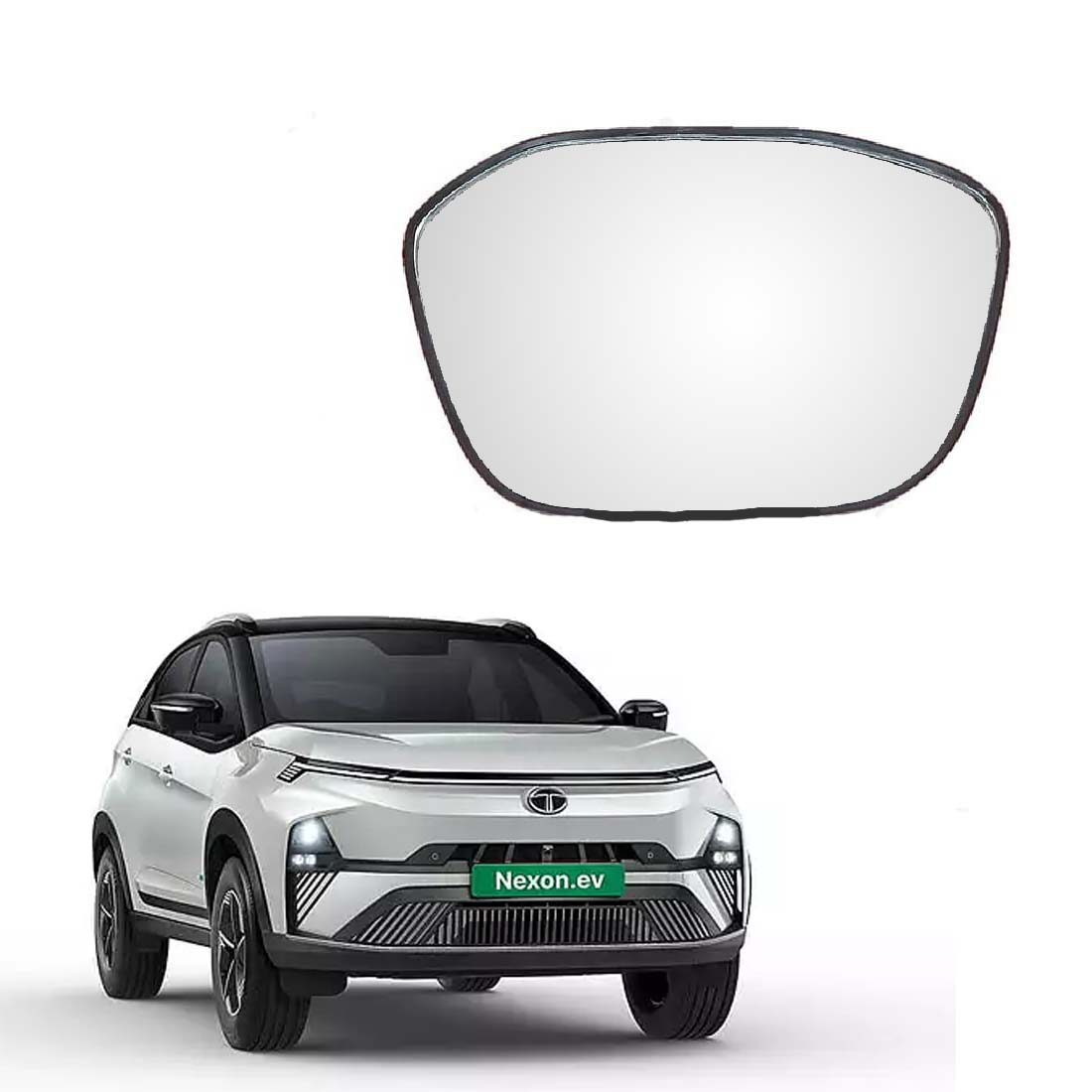 Car Replacement Right Side Rear View Mirror Glass for Tata Nexon 2023-2025 New Model