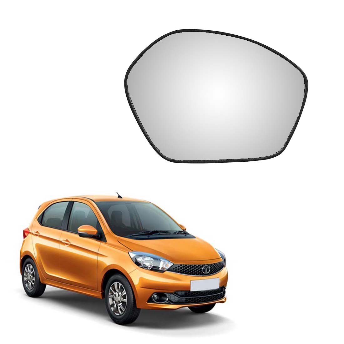 Car Replacement Right Side Rear View Mirror Glass for Tata Tiago / Tigor