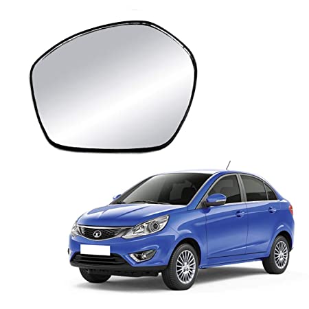 Car Replacement Left Side Rear View Mirror Glass for Tata Zest / Bolt