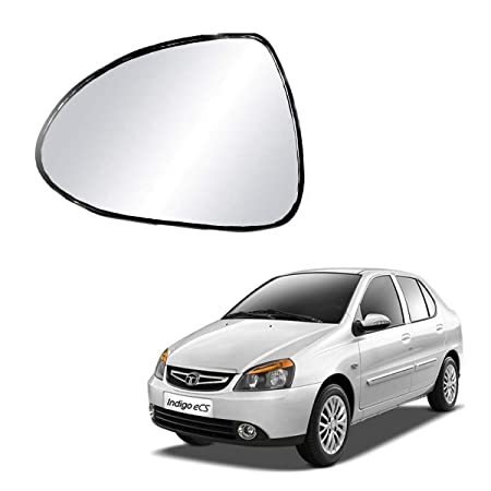 Car Replacement Left Side Rear View Mirror Glass for Tata Indigo