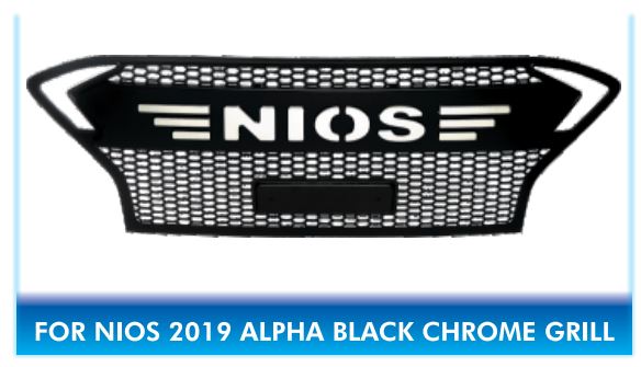 Hyundai Grand i10 Nios ALPHA Black Chrome Front Grill