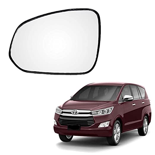 Car Replacement Left Side Rear View Mirror Glass for Toyota Innova Crysta 2016-2021 Model