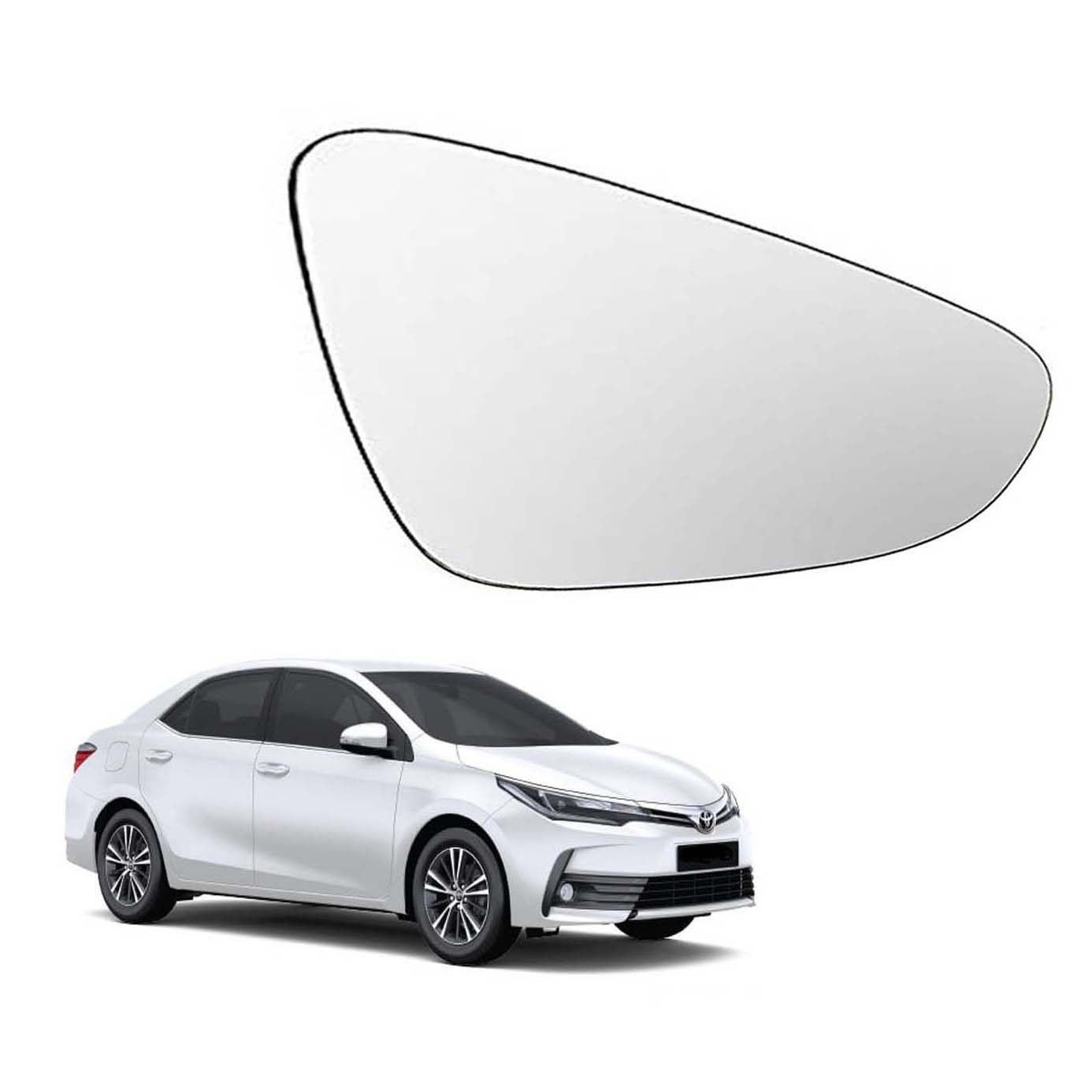 Car Replacement Right Side Rear View Mirror Glass for Toyota Corolla Altis 2017-2020 Model