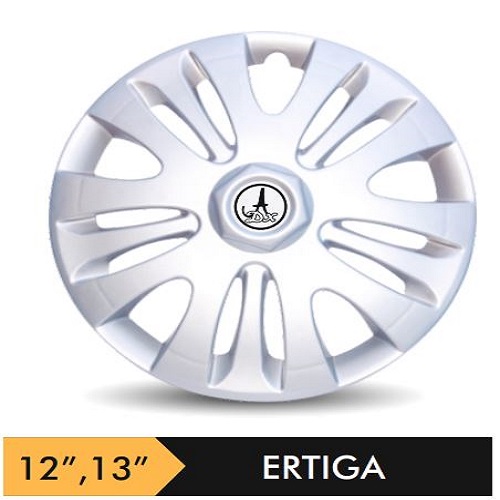 Car Wheel Cover/caps (EERGA - SILVER) Compatible With - R13 INCHES RIM SIZE