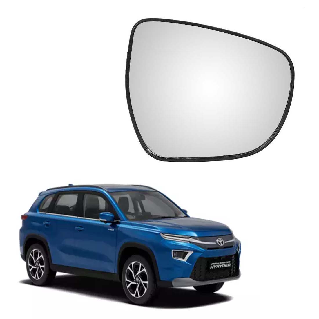 Car Replacement Right Side Rear View Mirror Glass for Toyota Hyryder