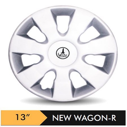 Car Wheel Cover/caps (NEW WAGONR - SILVER) Compatible With - R13 INCHES RIM SIZE