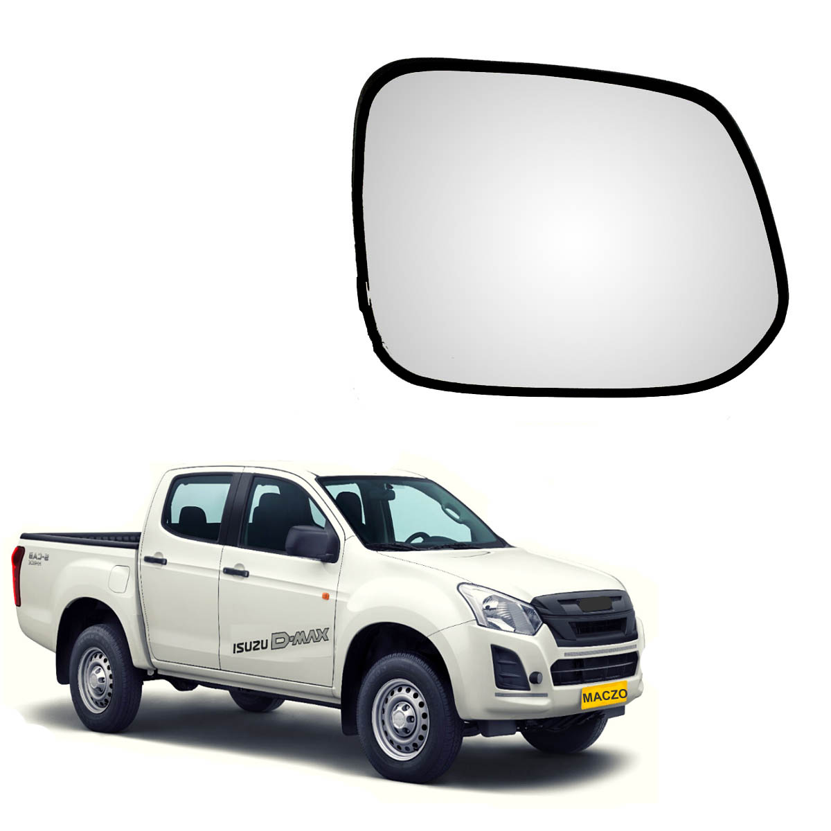 Car Replacement Right Side Rear View Mirror Glass for Isuzu D-Max 2014-2020 Model Type-1