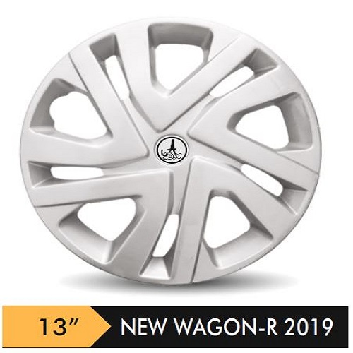 Car Wheel Cover/caps (NEW WAGONR 2019 - SILVER) Compatible With - R13 INCHES RIM SIZE