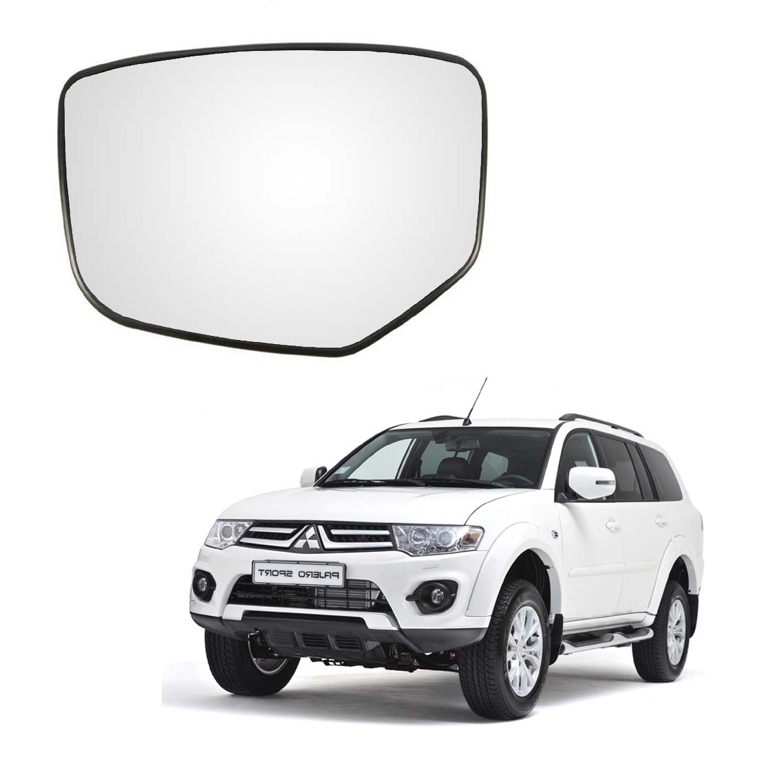 Car Replacement Left Side Rear View Mirror Glass for Mitsubishi Pajero Sport 2012-2018 Model