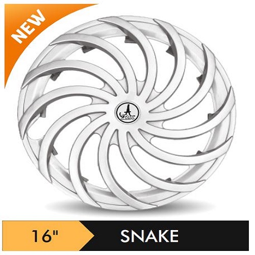Car Wheel Cover/caps (SNAKE - SILVER) Compatible With - R16 INCHES RIM SIZE