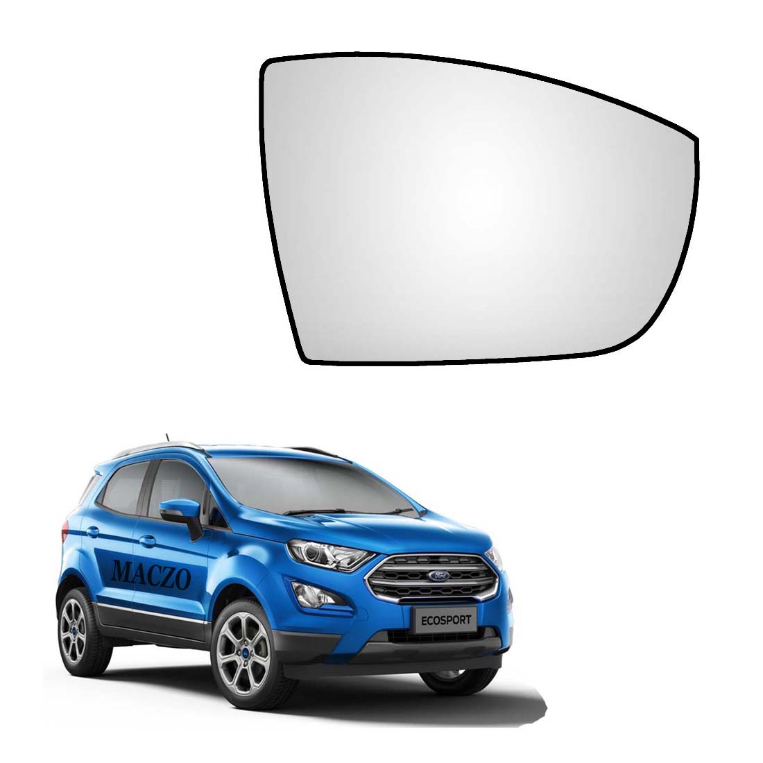 Car Replacement Right Side Rear View Mirror Glass for Ford Ecosport