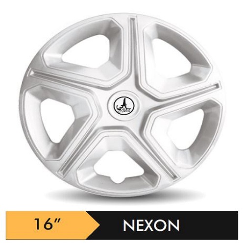 Car Wheel Cover/caps (NEXON - SILVER) Compatible With - R16 INCHES RIM SIZE