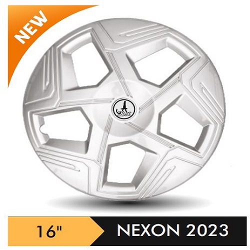 Car Wheel Cover/caps (NEXON 2023 - SILVER) Compatible With - R16 INCHES RIM SIZE