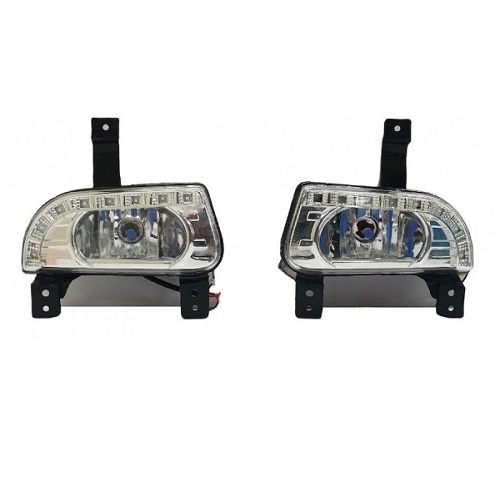 Globex Fog Light Lamp Assembly Scorpio mHawk / Scorpio Type 3 (All S Variants) (With DRL & Bulb - AUTO SPARE WORLD