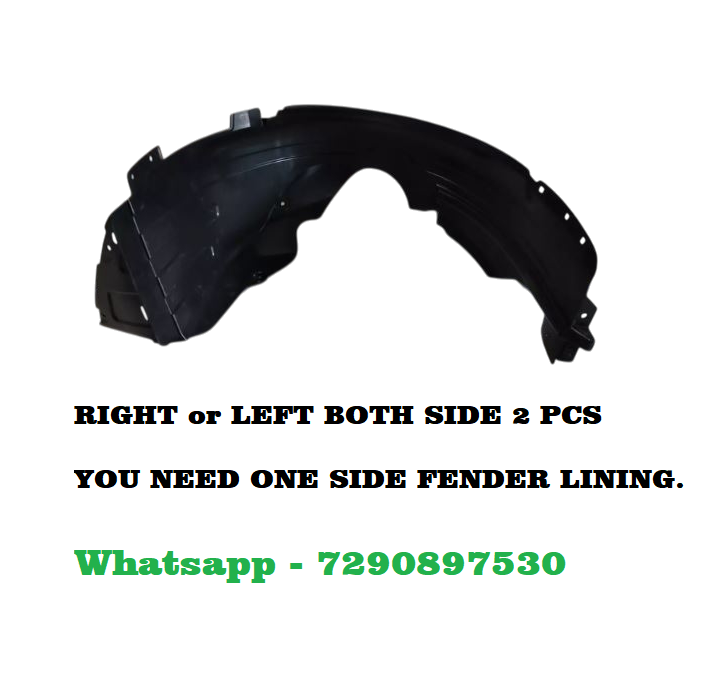 Car Front Tire Fender Lining Compatible With - Hyundai Grand i10 Nios / Aura Set Of 2 Pcs.
