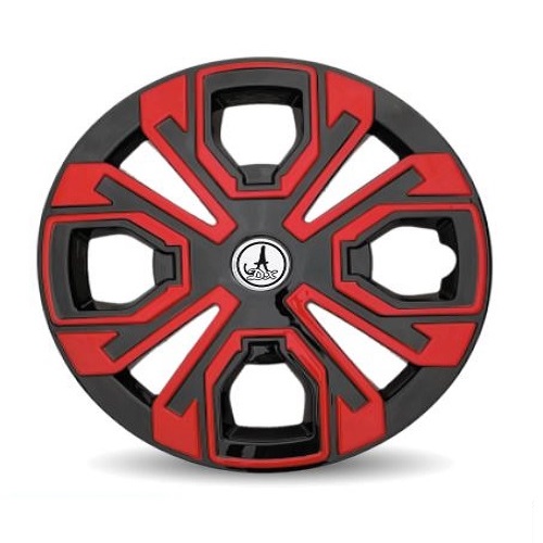 Car Universal Wheel Cover / HubCaps Red and Black Colour (VELOCITY_RED_BLACK_13) Compatible With - ALL 13 INCHES RIM SIZE