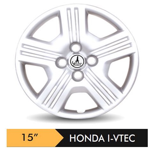 Car Wheel Cover/caps (CITY IVTEC - SILVER) Compatible With - R15 INCHES RIM SIZE