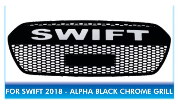 Maruti Swift 2018 ALPHA Black Chrome Front Grill