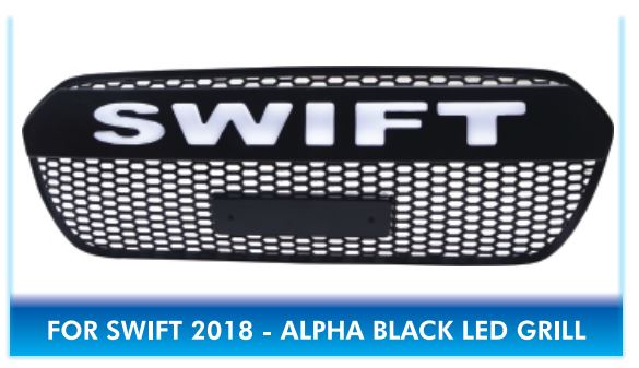 Maruti Swift 2018 ALPHA Black LED Light Front Grill