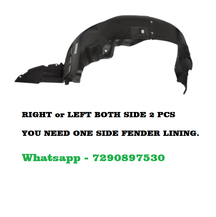 Car Front Tire Fender Lining Compatible With - Hyundai Verna Set Of 2 Pcs.
