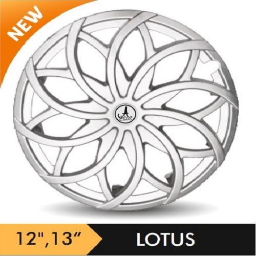 Car Wheel Cover/caps (LOTUS - SILVER) Compatible With - R13 INCHES RIM SIZE