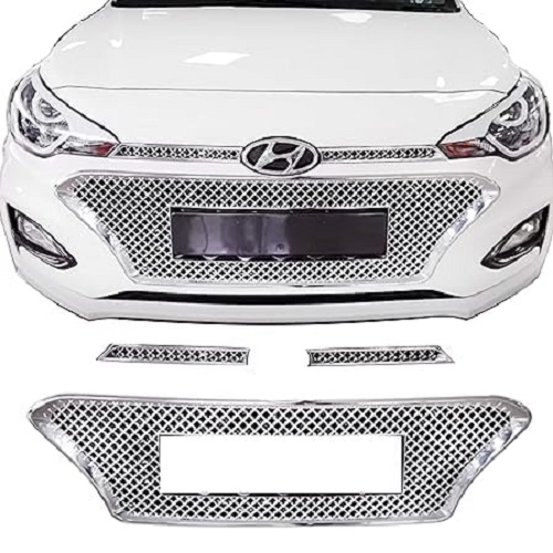 Bentley Style Front Grill Chrome Compatible with I20 Elite Type 1 (2014-2017)