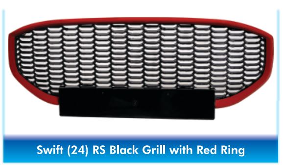 Maruti SWIFT 2024 RS BLACK GRILL WITH RED RING FRONT GRILL
