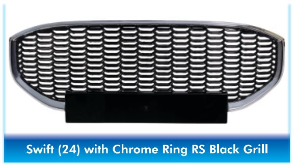 Maruti SWIFT 2024 With Chrome Ring RS BLACK Front Grill