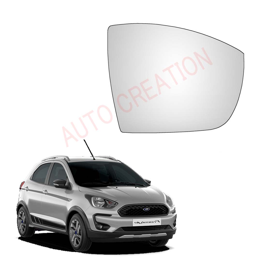 Left Passenger Side Mirror Glass For Hyundai Veloster 2012-2018 - Unbranded
