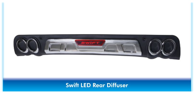 Maruti Swift Rear Bumper Diffuser LED LIGHT