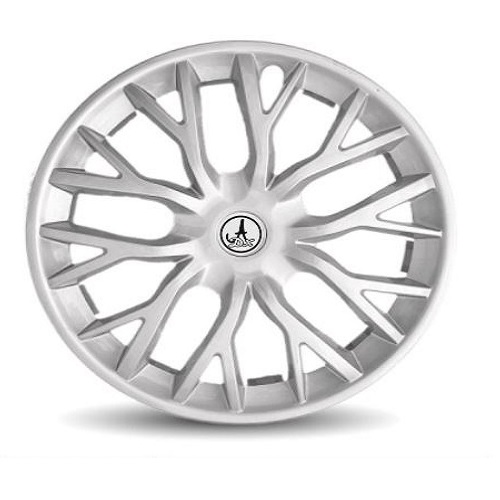 Car Wheel Cover Universal Delta Silver Color Design Available 12'' 13'' 14'' 15'' 16'' 17'' inches Size Compatible With - R14 INCH Wheel Size