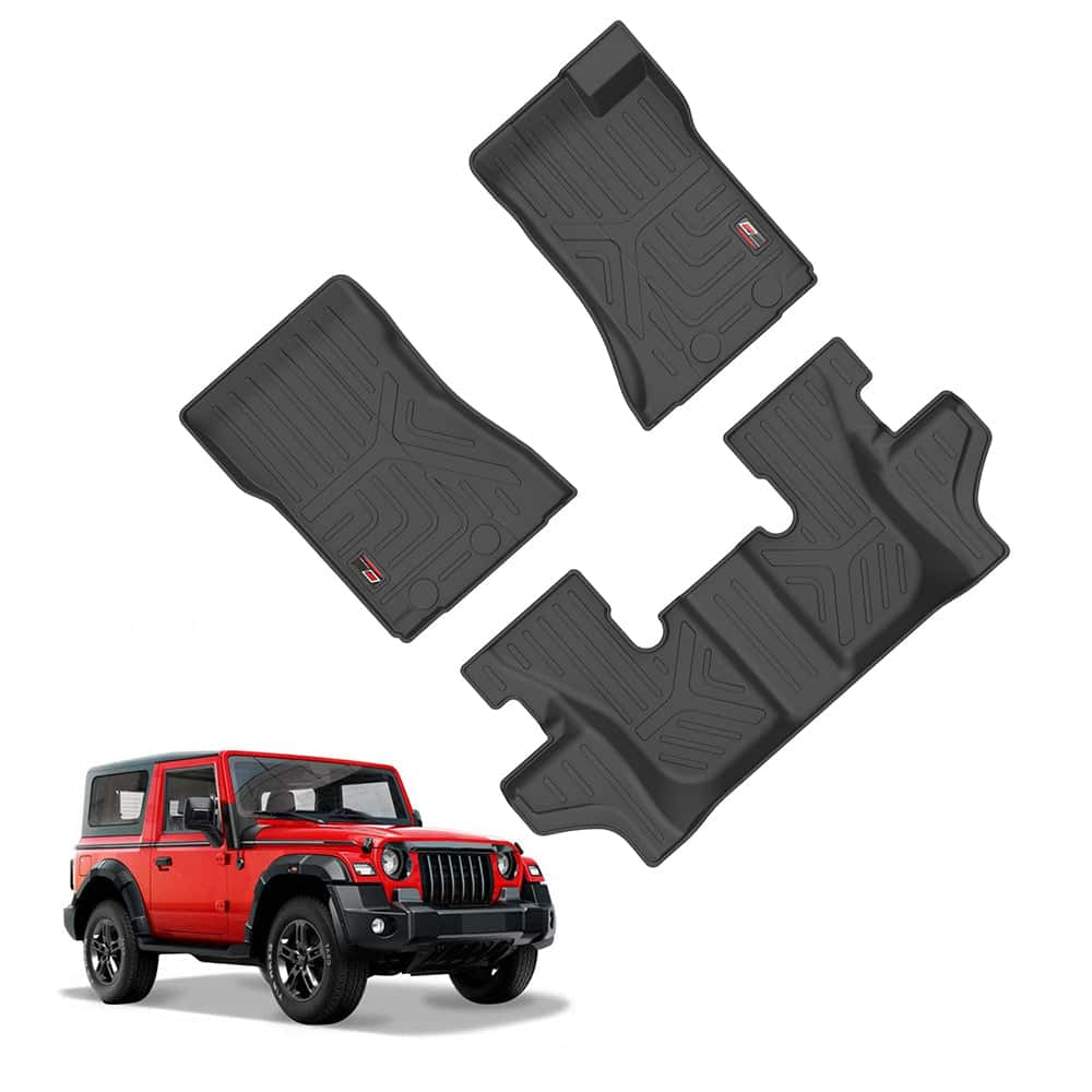 AUTO SPARE WORLD - GFX Life Long Car Floor Mats for Mahindra Thar (2021 - 2024)