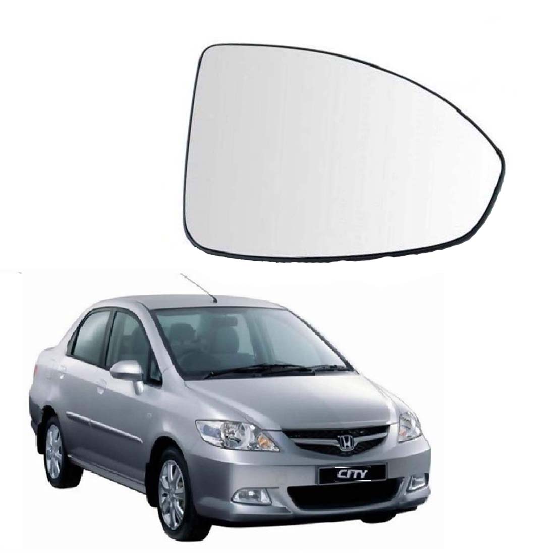 Car Replacement Right Side Rear View Mirror Glass for Honda City ZX 2004-2008 old Model
