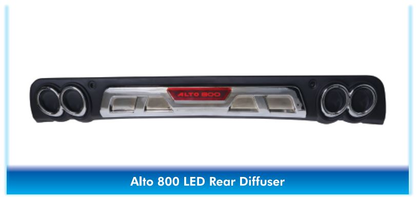Maruti Alto 800 LED Rear Bumper Diffuser