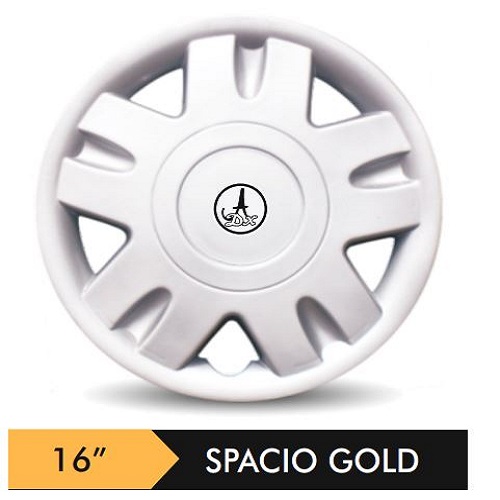 Car Wheel Cover/caps (SPACIO GOLD - SILVER) Compatible With - R16 INCHES RIM SIZE