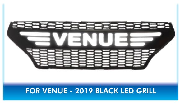 Hyundai Venue 2019 Black With LED LIGHT Front Grill