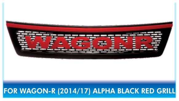 Maruti WagonR 2014-2017 ALPHA Black Red Front Grill
