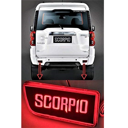 Car Reflector Lines Flowing design Back Bumper Reflector LED Brake Reflector Light (Scorpio Type A)