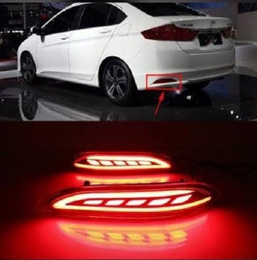 rear reflector bumper light with matix function compatible city 2014-2016 (set of 2pcs)