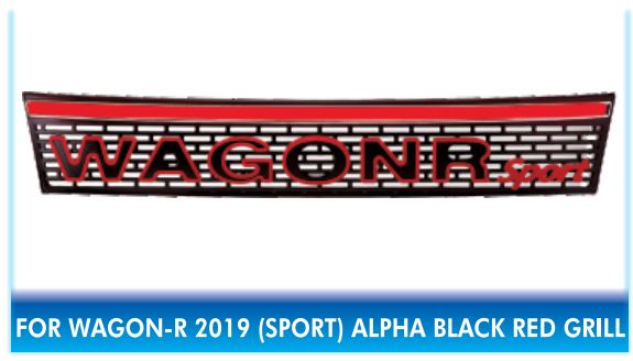 Maruti Wagon-R 2019 Sport Alpha Black Red Front Grill