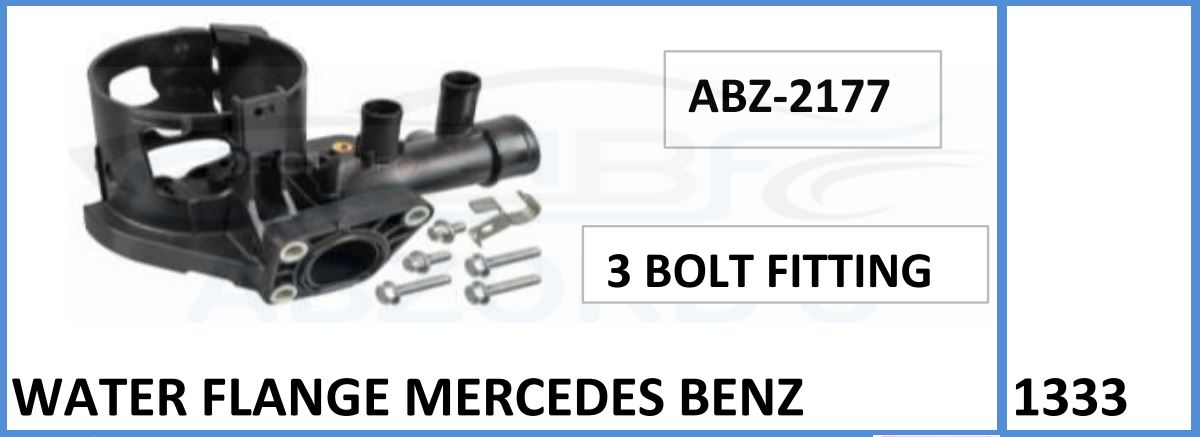 Water Flange Compatible With  Mercedes Benz (3Bolt Fitting)- ABZ-2177