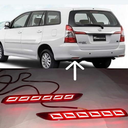 rear car reflector bumper light compatible for innova (2013-2015) with matrix+scaning function (type- C) with 4wire of 2pcs