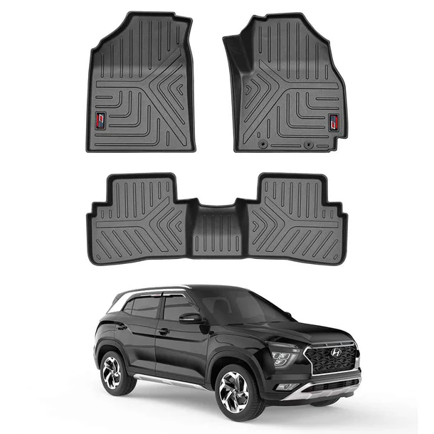 AUTO SPARE WORLD - GFX Life Long Car Floor Mats for Hyundai Creta (2024 ONWARDS)